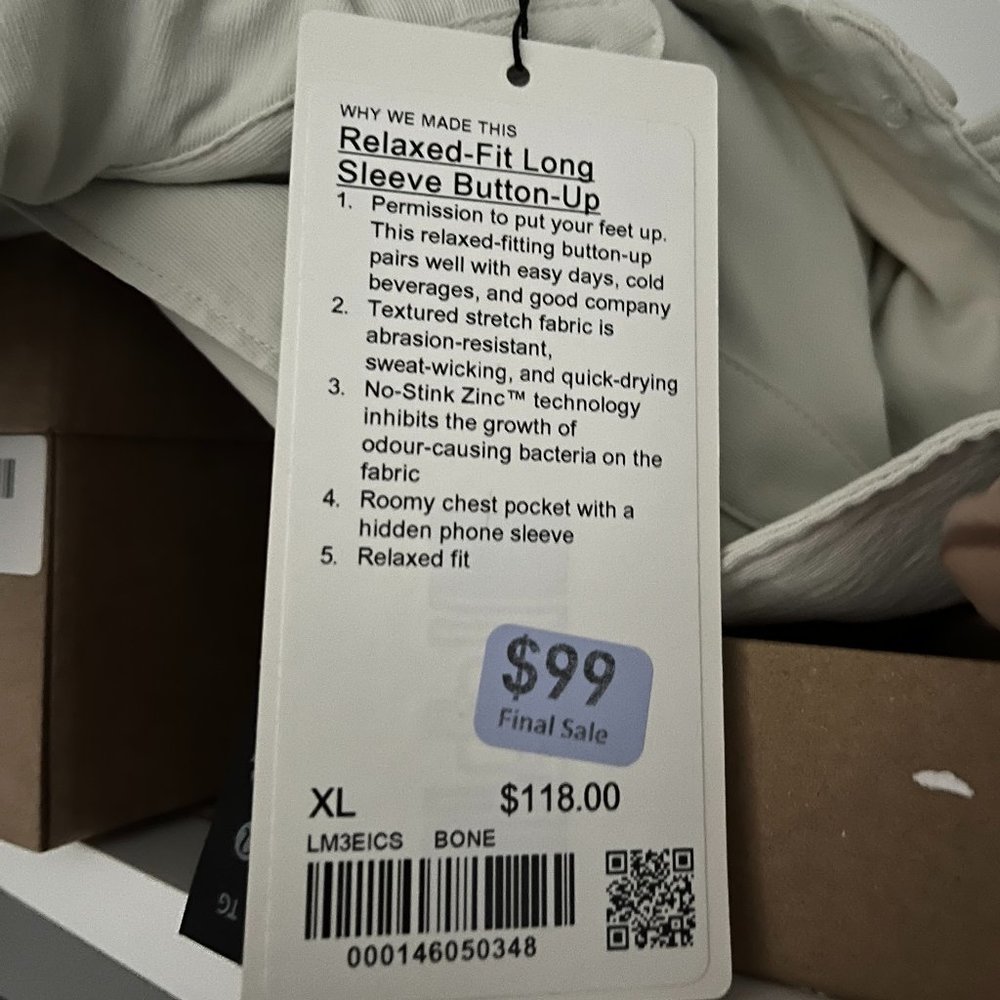 Mens Lululemon Button Up